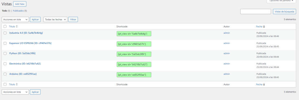 vistas shortcode PHP para personalizar funcionalidades en WordPress.